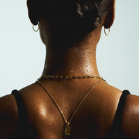 Stacked Necklace with Paperclip & Charm