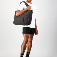 Quilted Tote Bag - Black