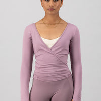 Mirage Wrap Top - Mauve